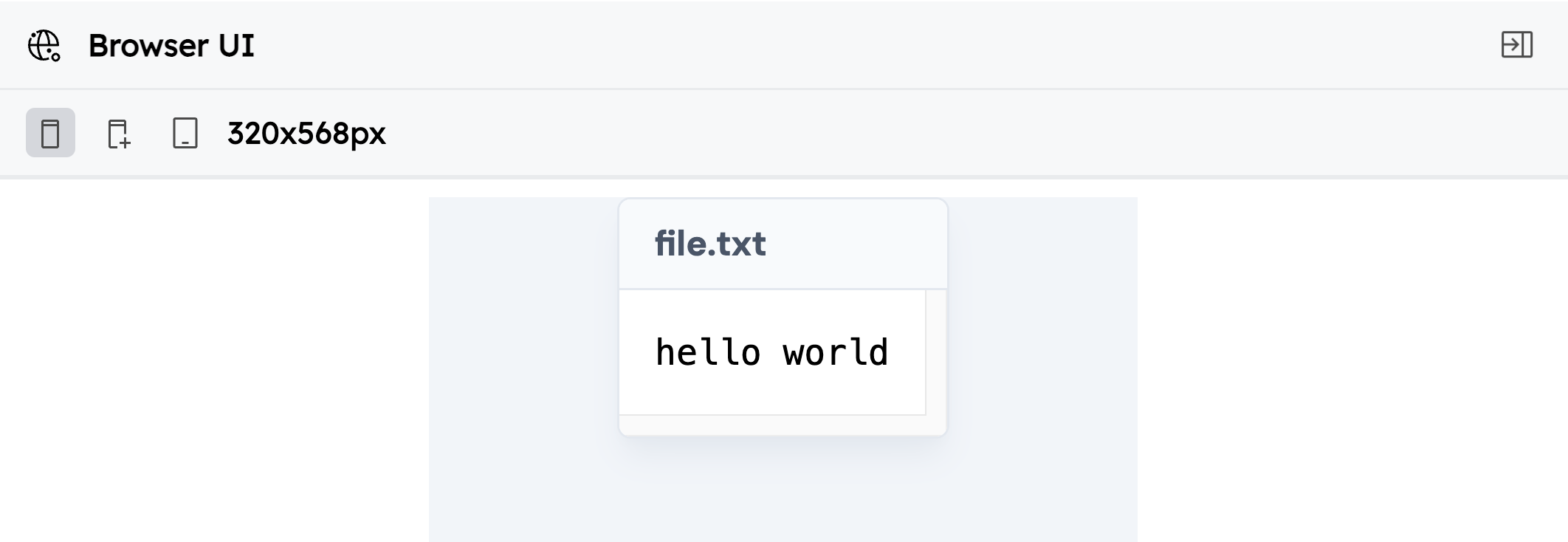 A screenshot of the Vitest UI showing the file preview component with the styles applied